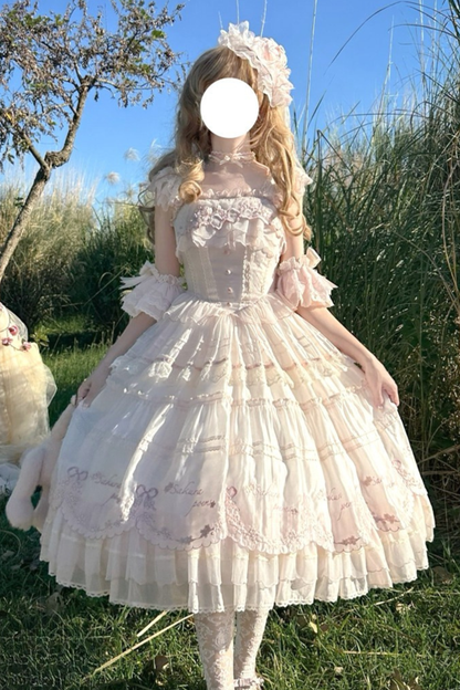 Sweet Cherry Lolita Dress + JSK + Hairband + Hat + Necklace + Sleeve