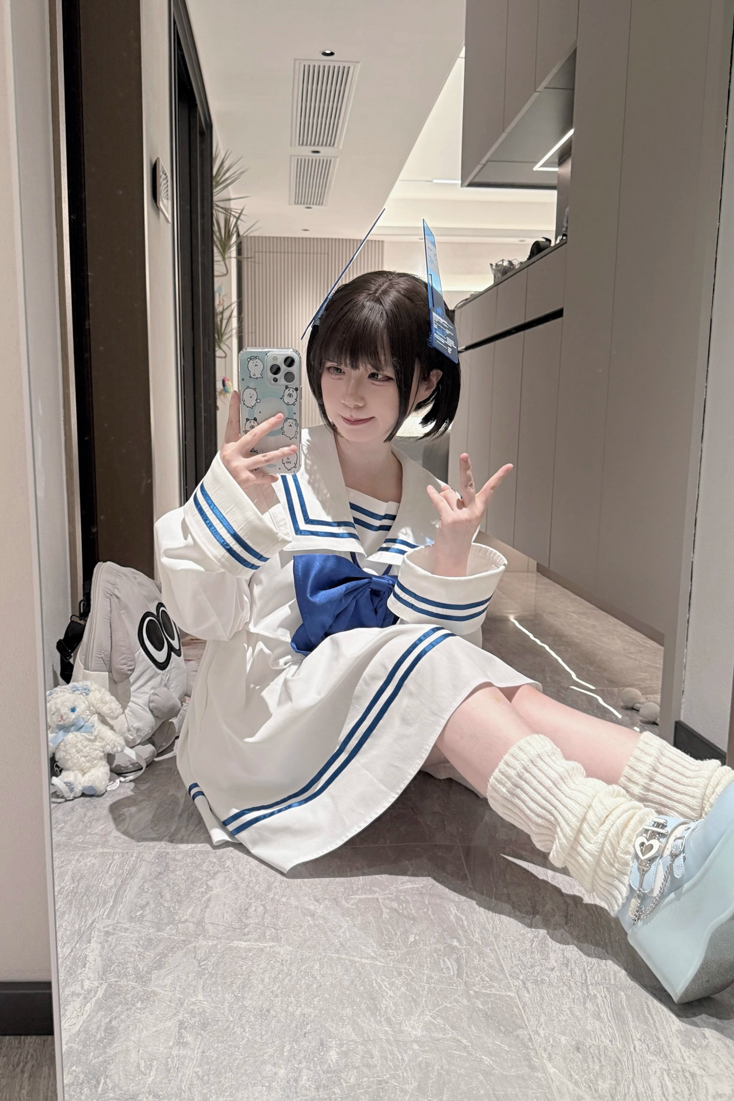 セーラー サブカルチャーワンピース+ビックリボン