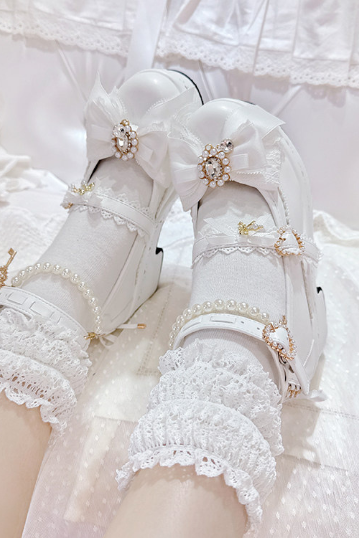 Chaussures à lacets au style doux et féminin