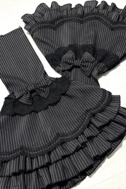 Dark Gothic Dress + Sleeves + Headband