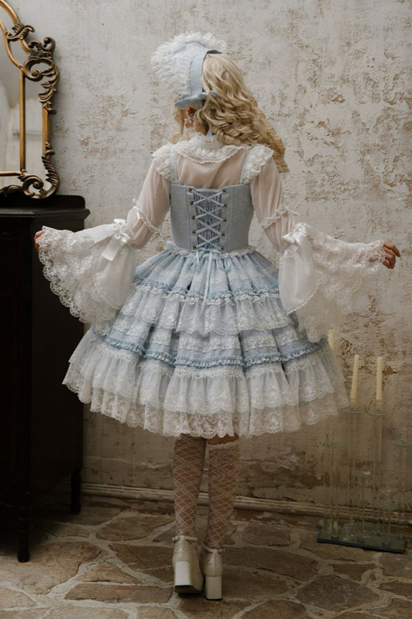 Nice Heartbeat Lolita Dress + Cape + Hat