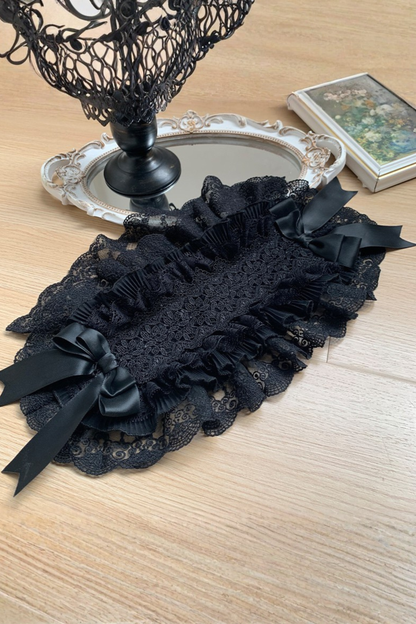 シックバタフライプリントスイングロリータドレス+ジャンパースカート+ヘアバンド+インナー+リボン