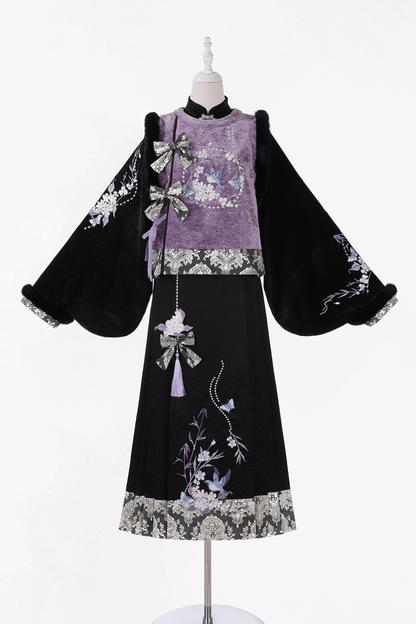 Dark Knight China Top + Vest + Skirt