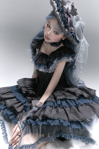 Rainbow Angel Lolita Jumper Skirt + Rainbow Dress + Monochrome Long Dress + Monochrome Jumper Skirt