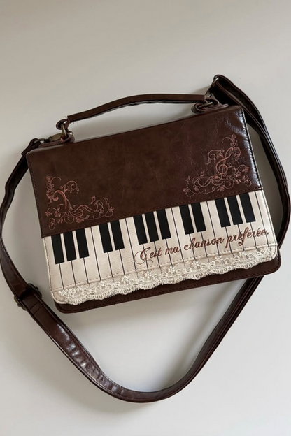 文学ピアノショルダーバッグ
