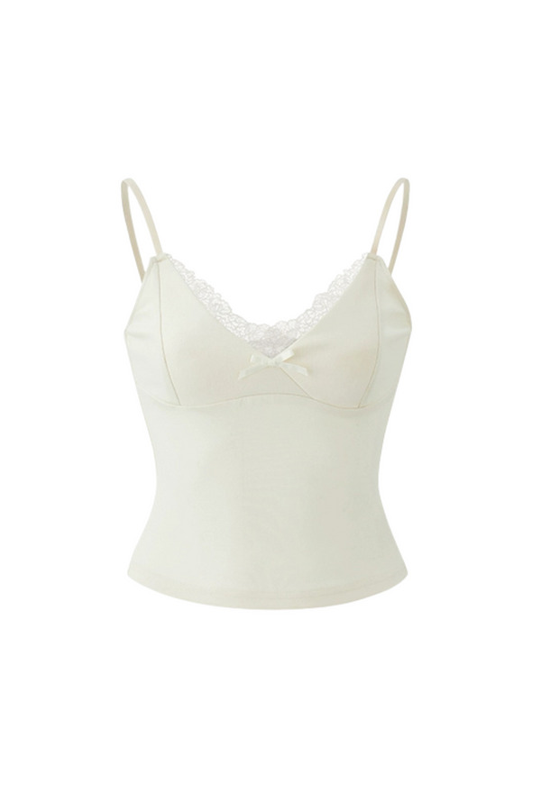 Ribbon design lace camisole