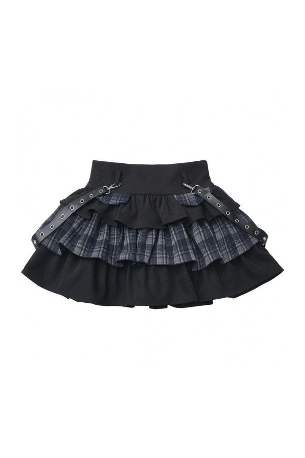 キャットイヤージャケット+ケーキスカート+トップス+ボーダーレッグウォーマー