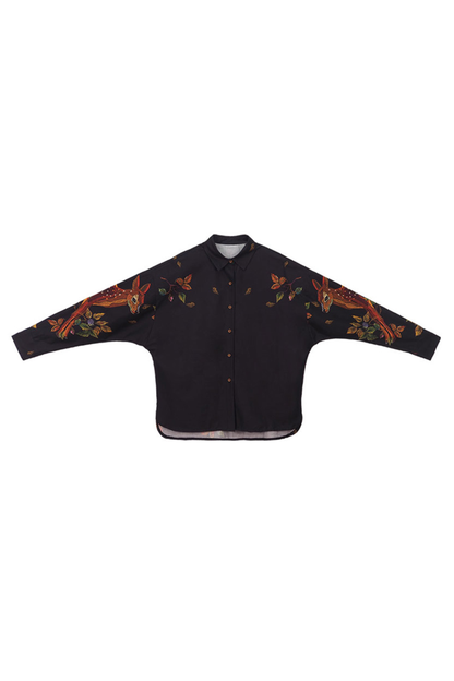 Elegant Fawn Print Shirt