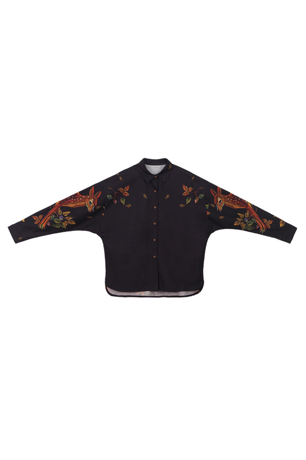 Elegant Fawn Print Shirt