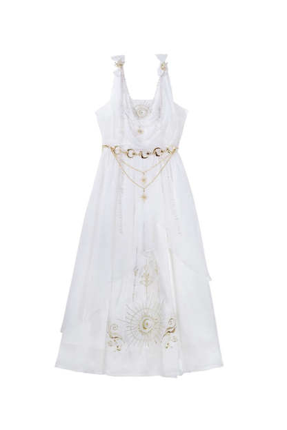 Märchenhaftes klassisches Lolita-Trägerkleid + Kapuzen-Cape
