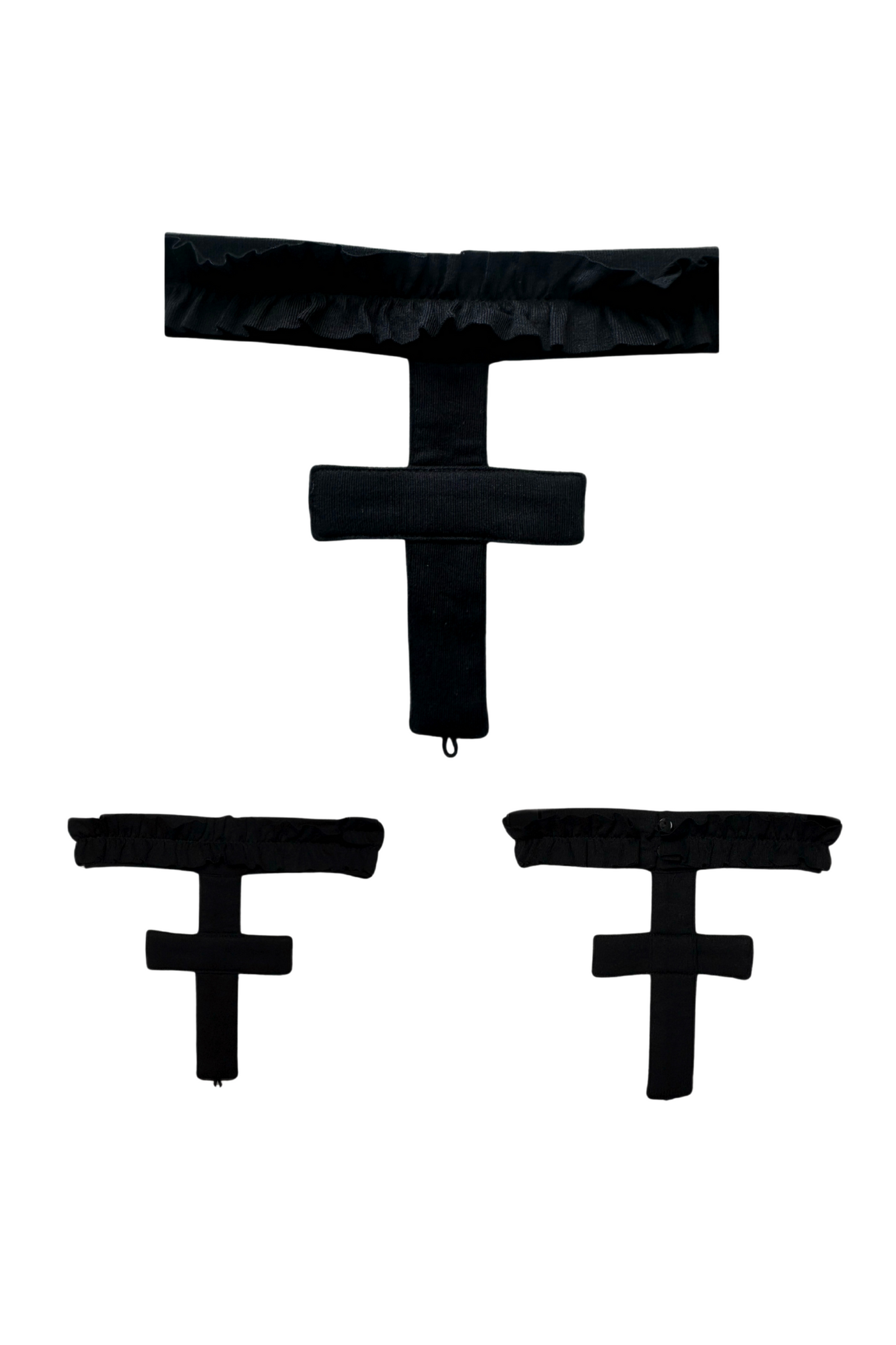 Gothic-Stil Kreuz-T-Shirt + Kreuzkragen + Kürbishose