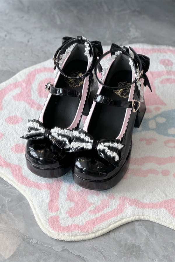 Frilled Ribbon Lolita Shoes