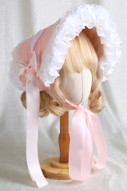 Baby feather doll Lolita flat hat + hood