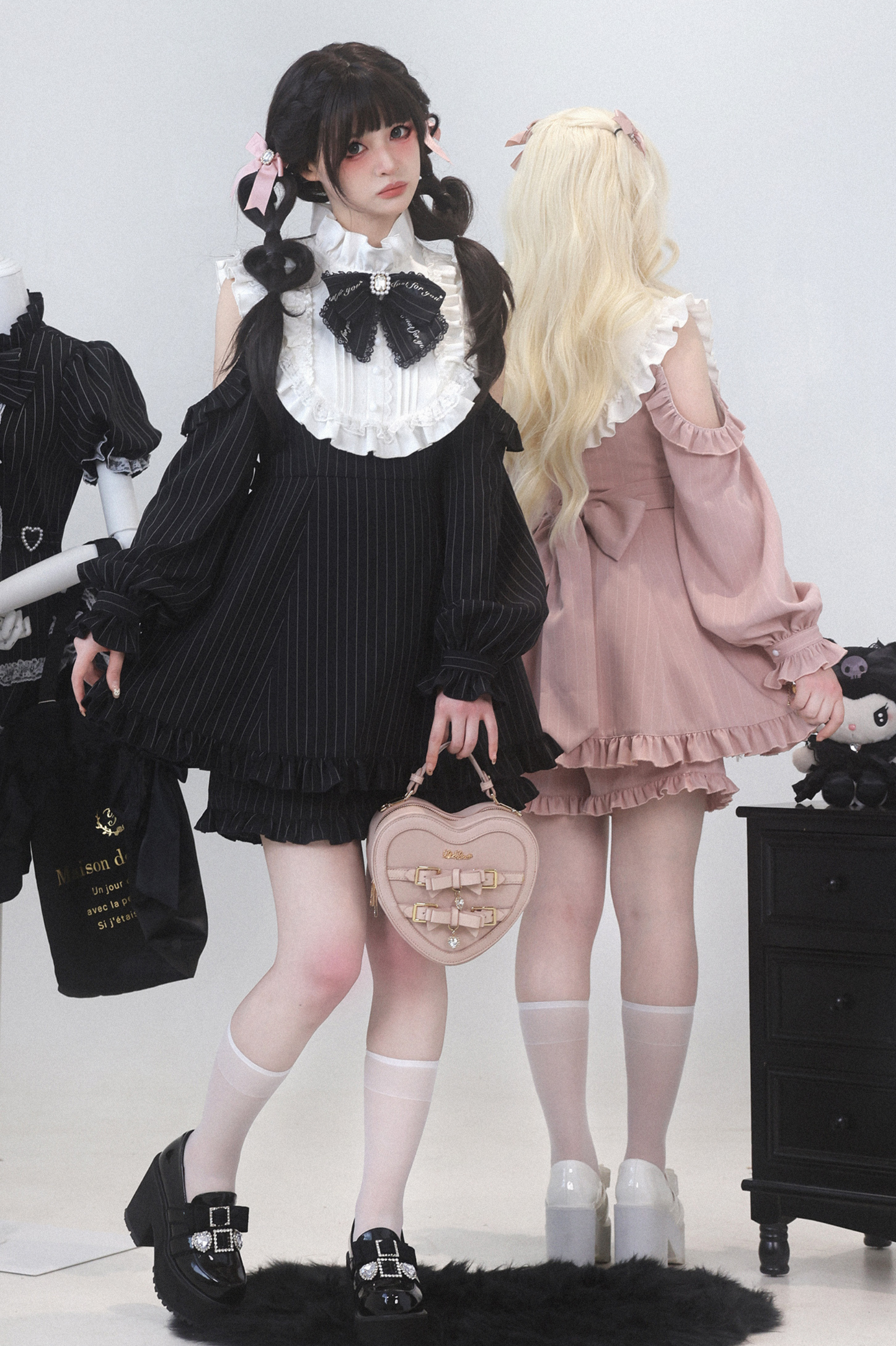 ローズプリンセスオフショルダーフリルリボントップス