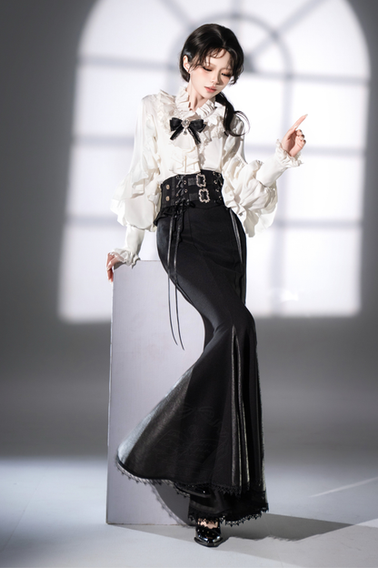 [2월 16일 예약마감] 클래식 로리타 셔츠 + 언밸런스 스커트 + 피쉬테일 스커트 + 반바지