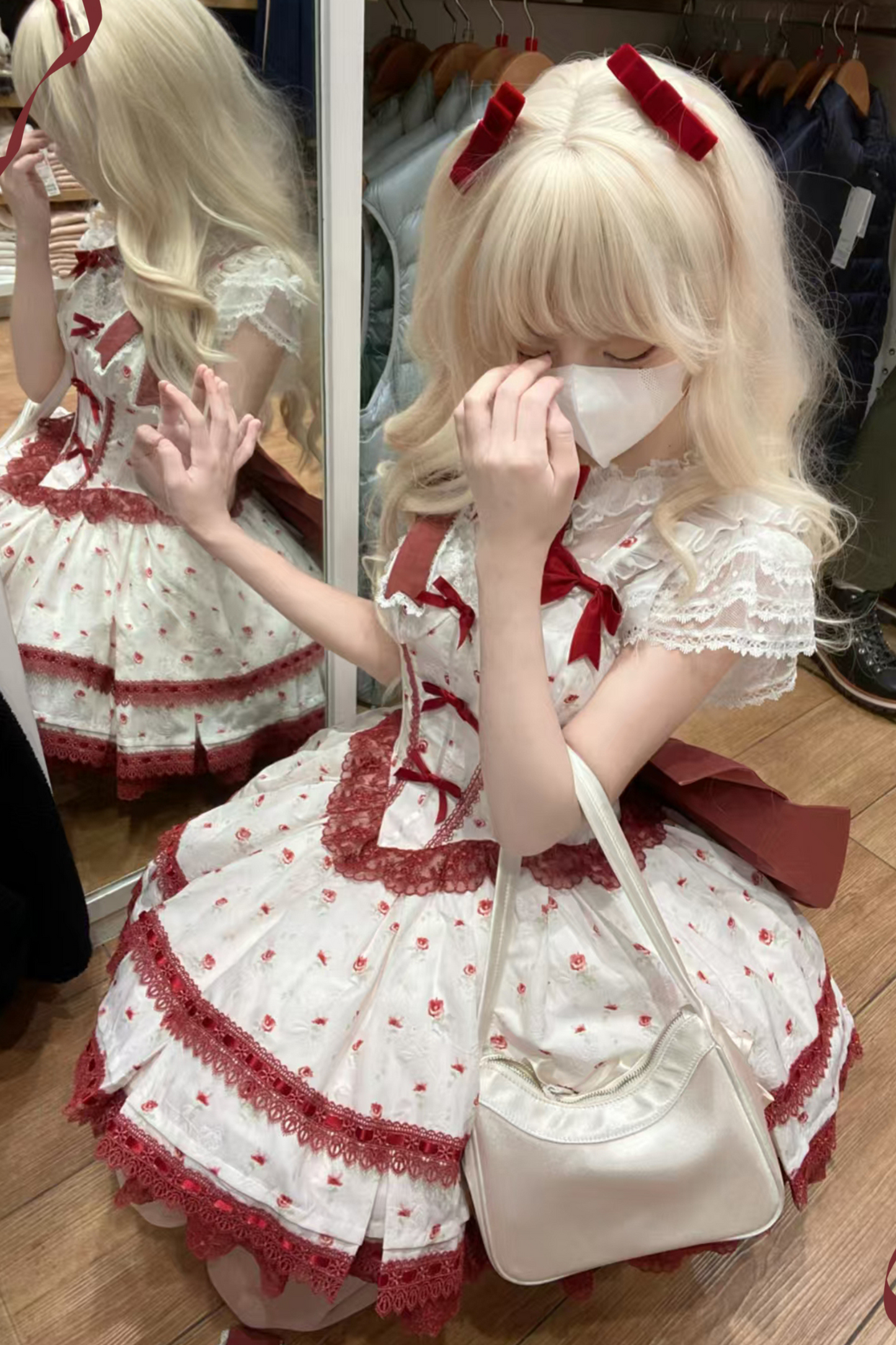 ローズスイートピュアプリンセスドレス+シアーインナー