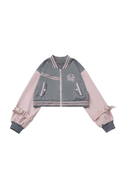 세일러 칼라 재킷 + 플리츠 스커트 + 롱 팬츠