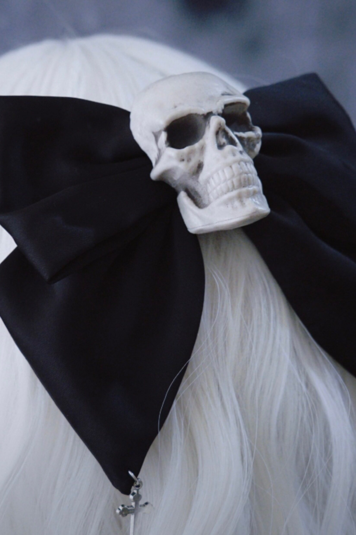 スカルリボンヘアーアクセサリー