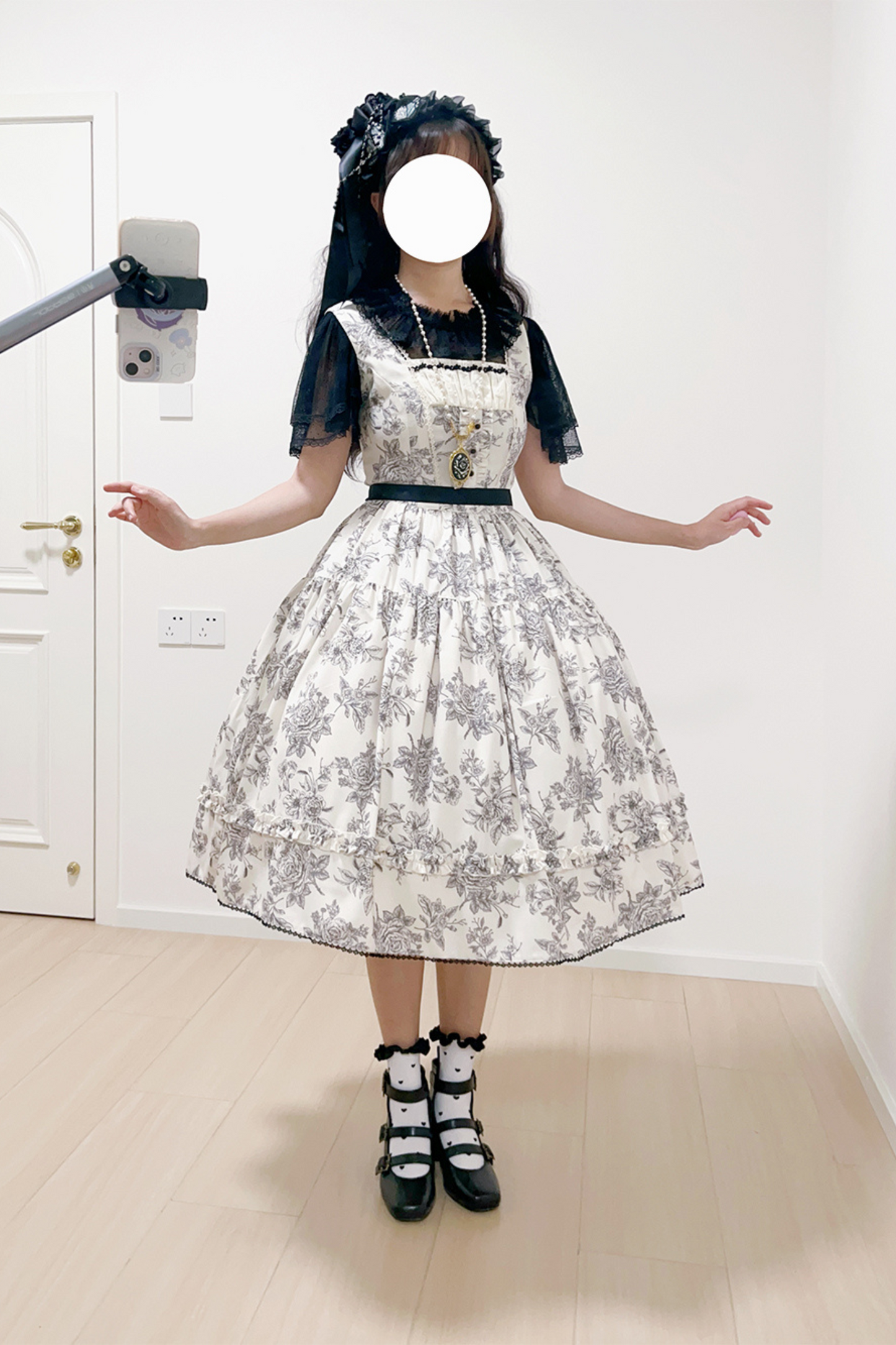 Sketch Wild Rose Elegant Lolita Jumperskirt