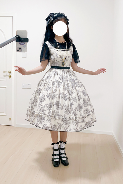 Sketch Wild Rose Elegant Lolita Jumperskirt