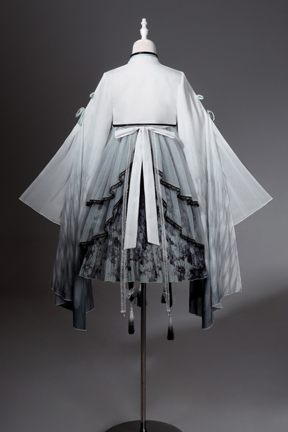 ダークチャイナドレス+ビッグスリーブケープ+チャイナトップス+スカート+キャミソールドレス+レッグウォーマー