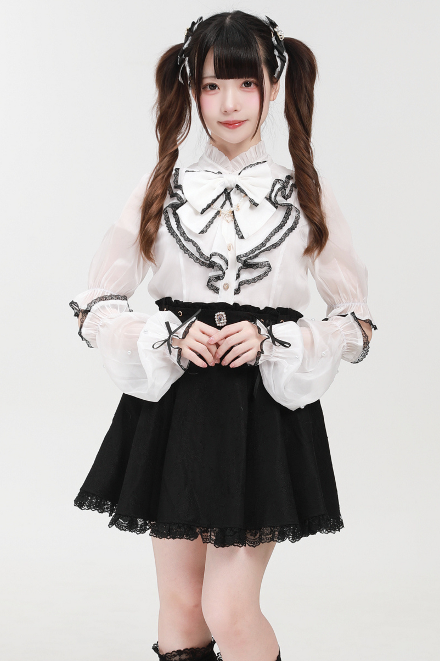 Mass Production Mine Beaded Sleeve Shirt