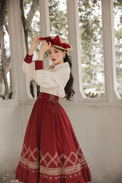 クラシカルレトロフレアロリータスカート