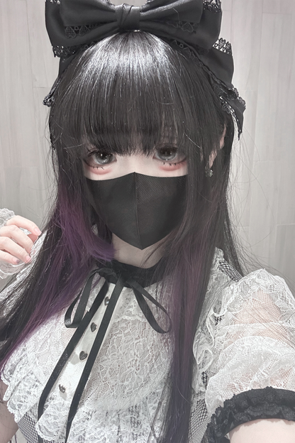 [3월 15일 예약마감] 깅엄 체크 다크 스위트 레이스 원피스 + 반바지