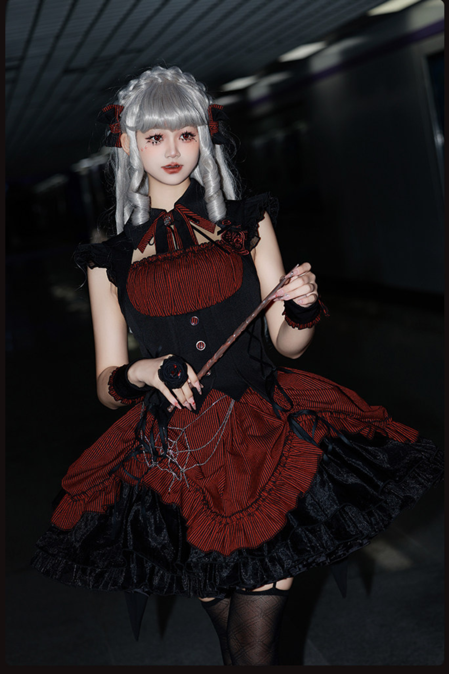 【4月8日予約締切】ゴシックリボンロリータハット+サイドグリップ