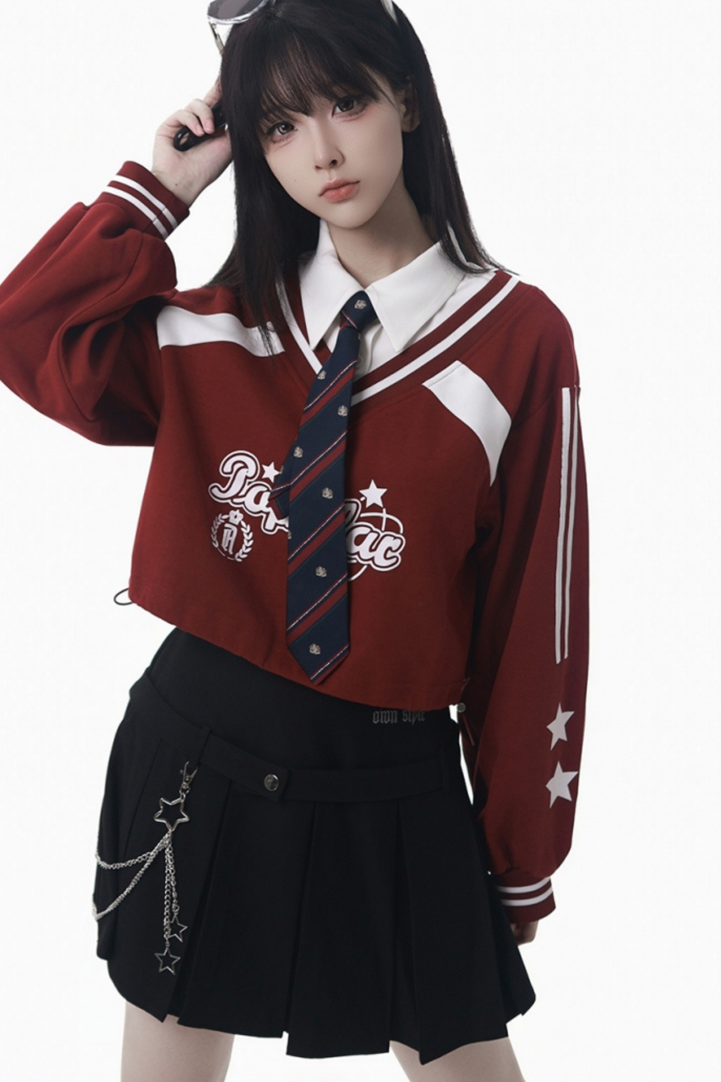 American College Sweatshirt + Tie + Pants + Skirt