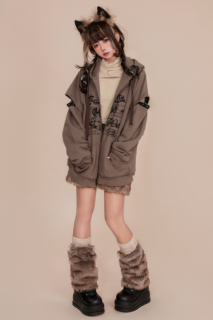 Wolf Ear Hood Loose Hoodie