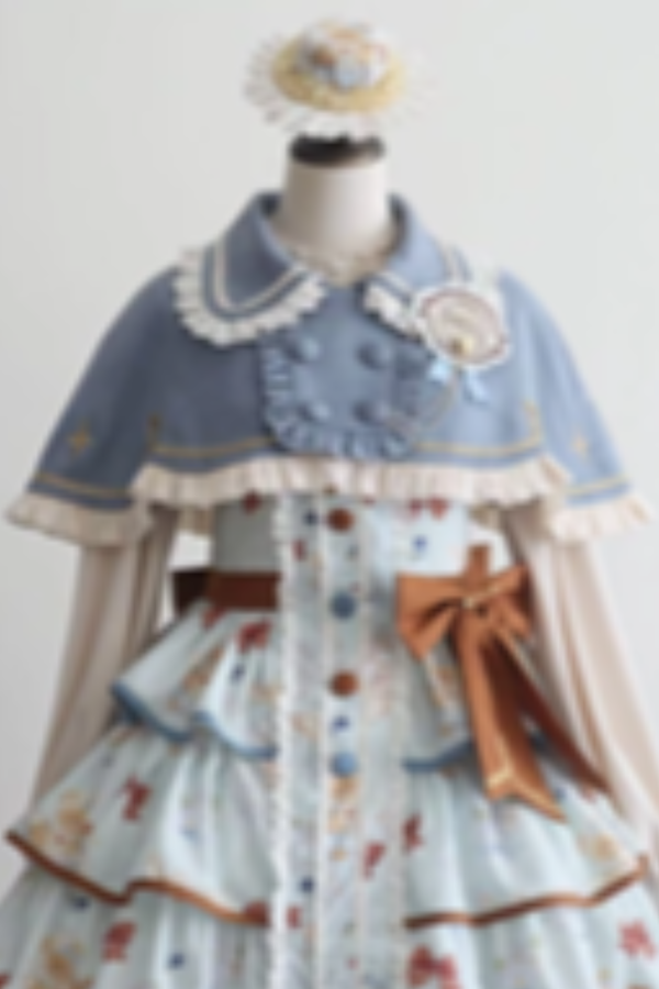 シーサイドベアティーパーティーロリータドレス+ケープ