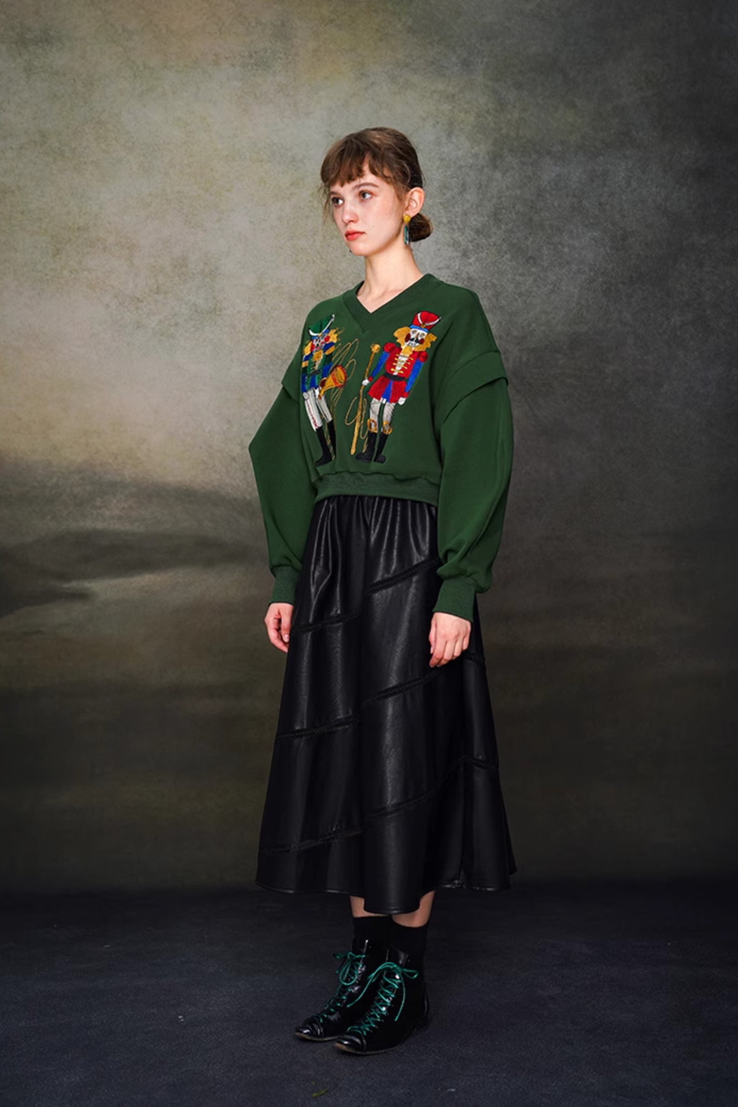 Retro Toy Wide V-Neck Top