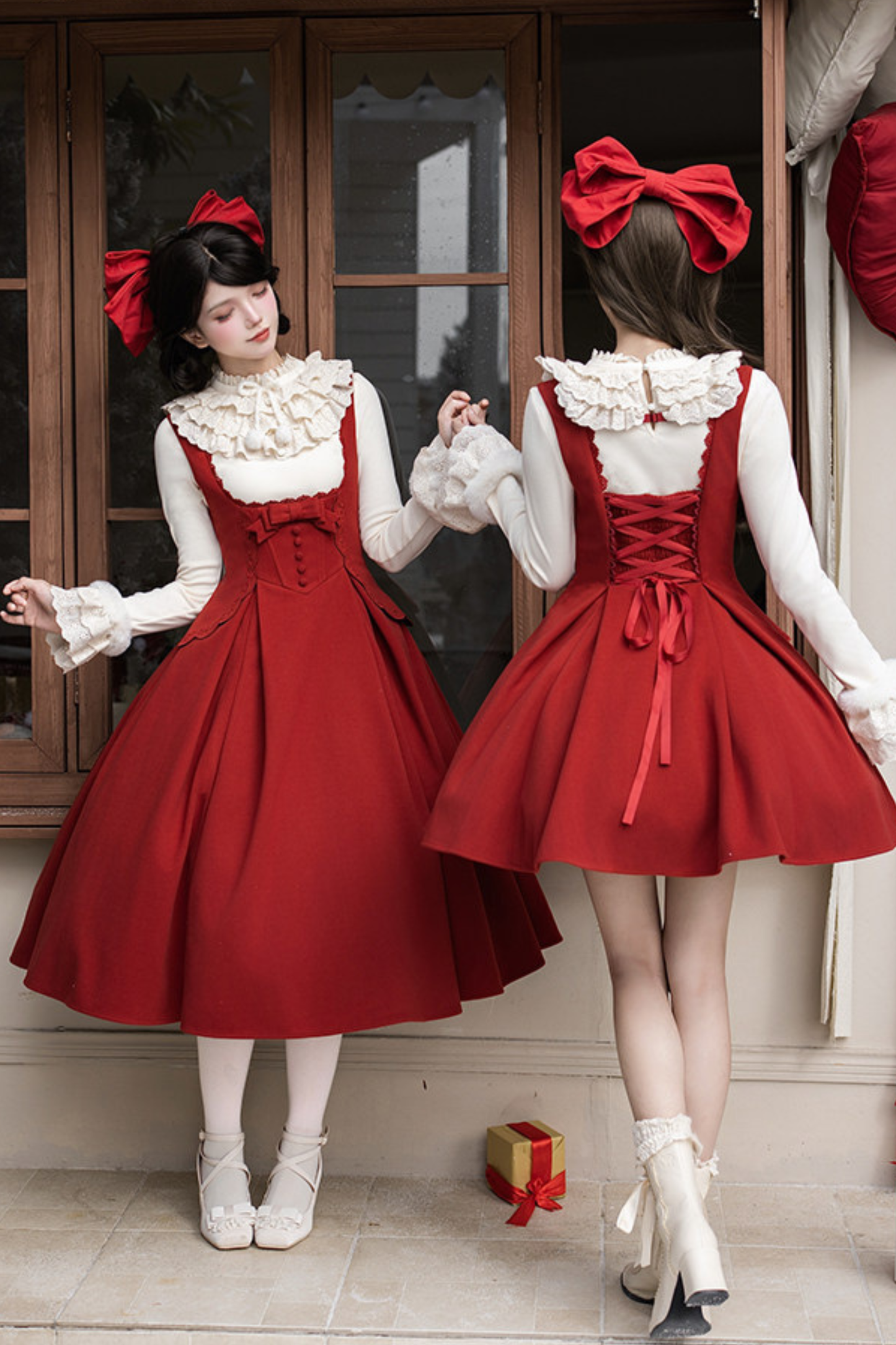 Velvet Rose Suspender Dress + Top + Ribbon