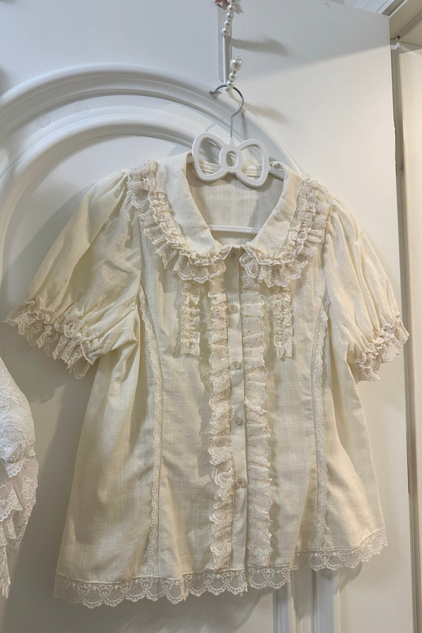 ベアティーパーティーロリータドレス+ジャンパースカート+シャツ+カチューシャ+ブローチ+エプロン