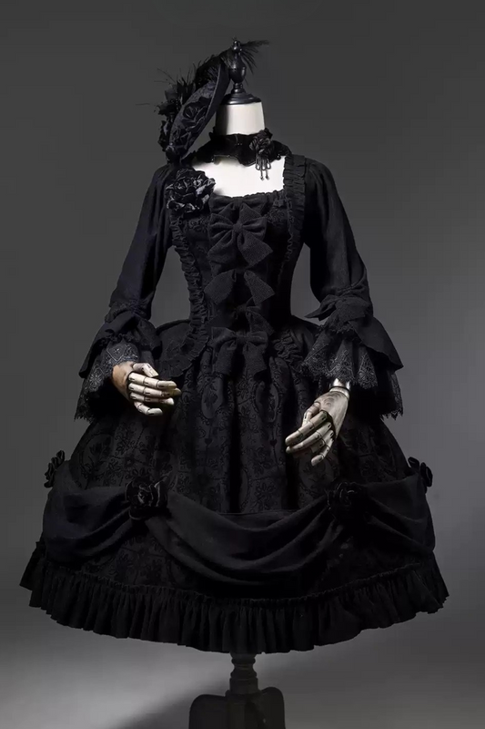【2月13日予約締切】ナイトフォールヴェルサイユゴシックダークゴージャスロリータドレスセットアップ＋アクセサリー