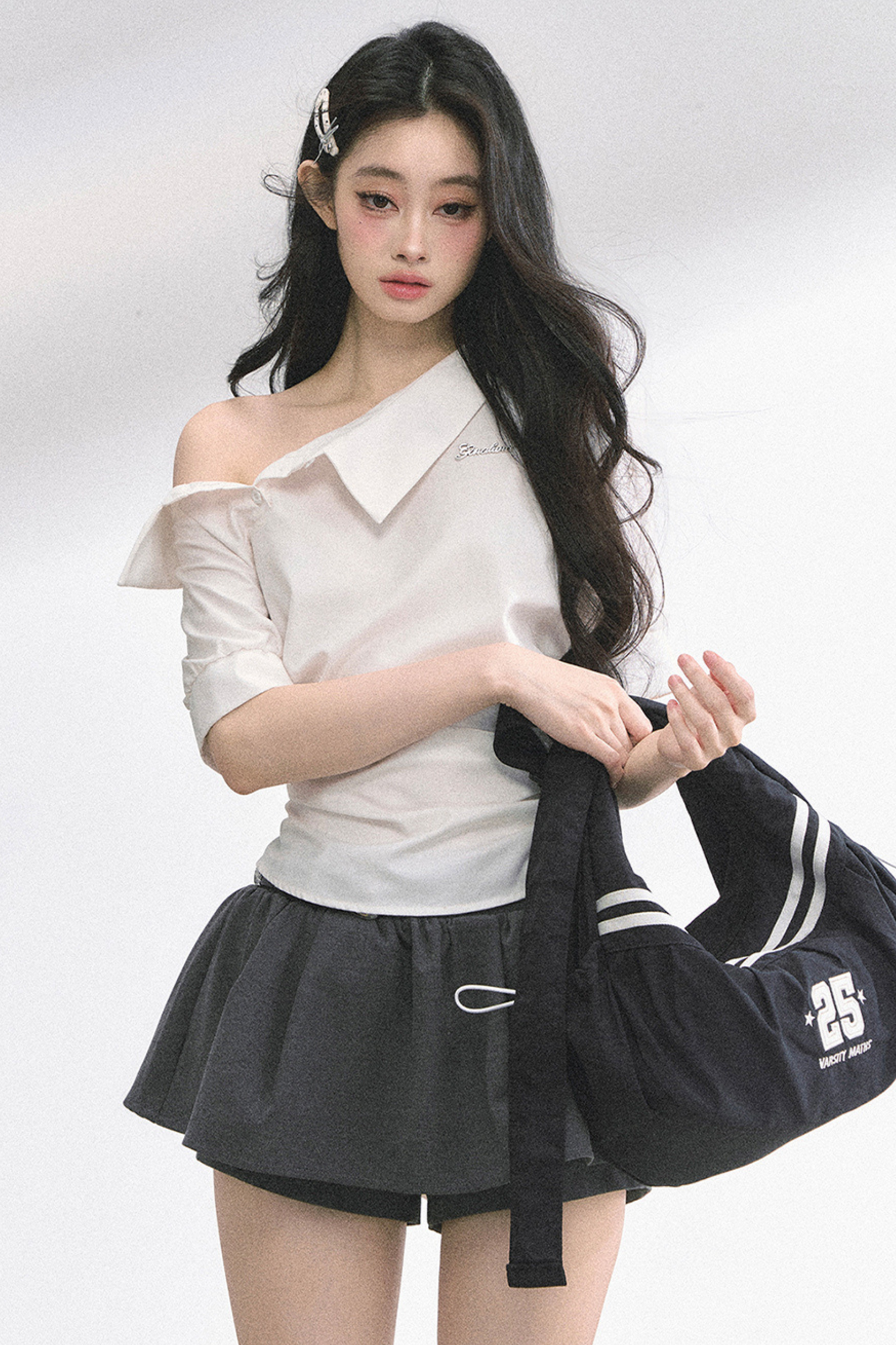 バッグリボンワンショルダートップス