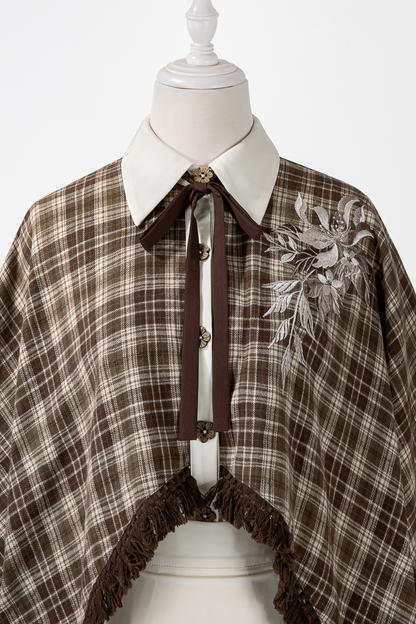 レトロチェックトップス＋スカート