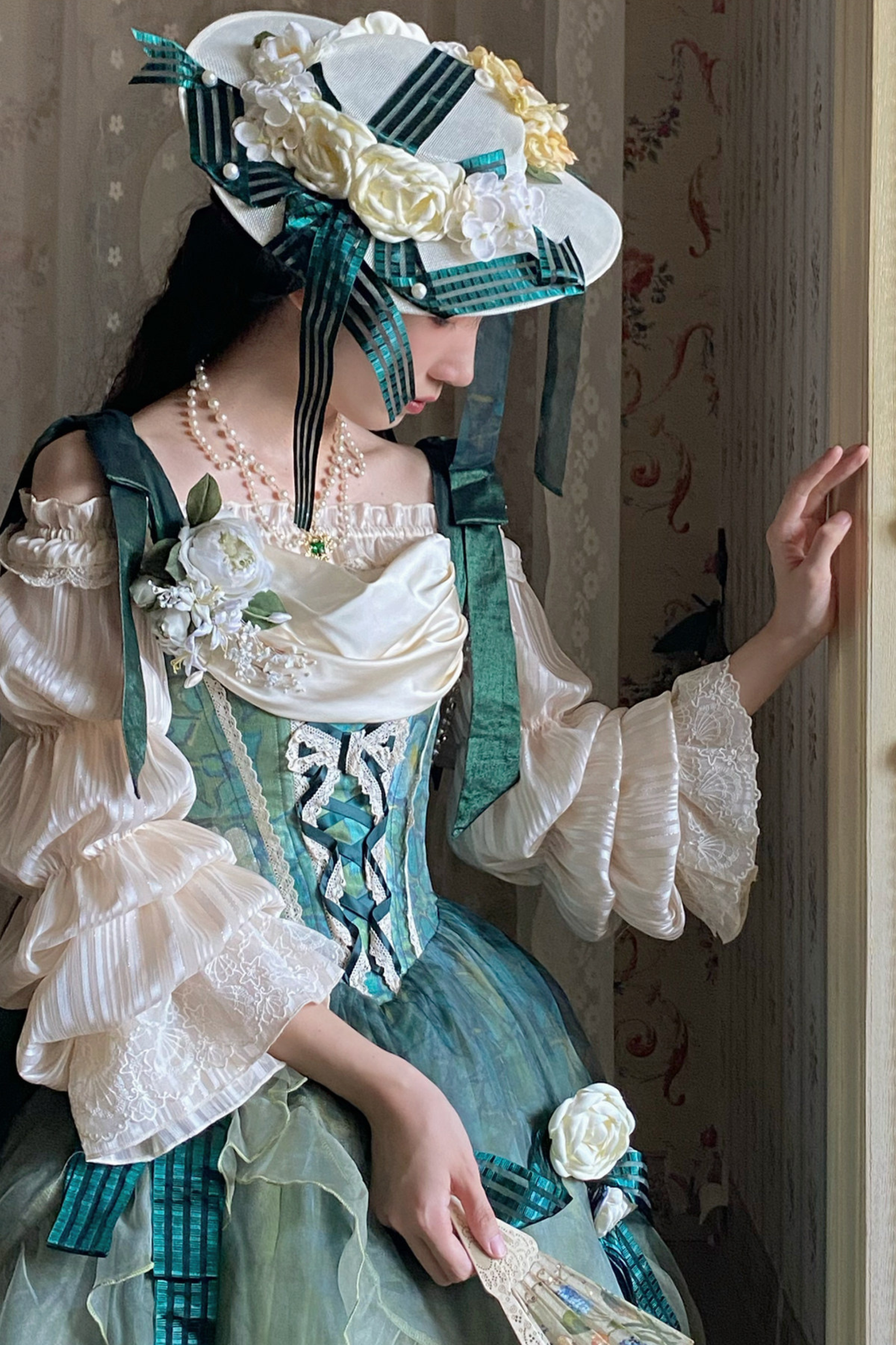 シフォンオフショルダーシアートップス