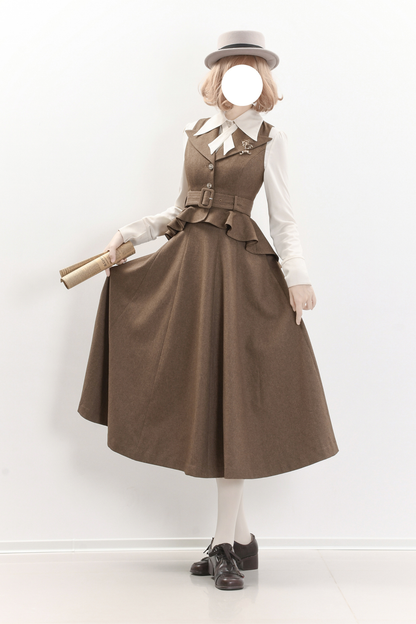 Umbrella Vintage Style Trailing Vest + Long Skirt + Short Skirt