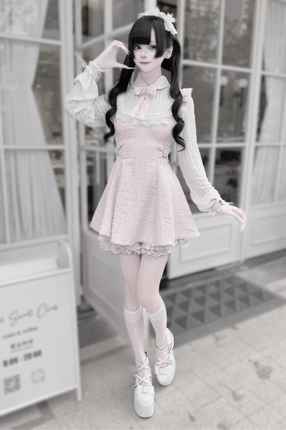 Tweed Süßes Kleid + Kurze Hose