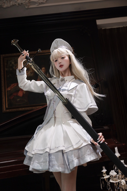 위치스 샤이닝 로리타 탑 + 스커트 + 보닛