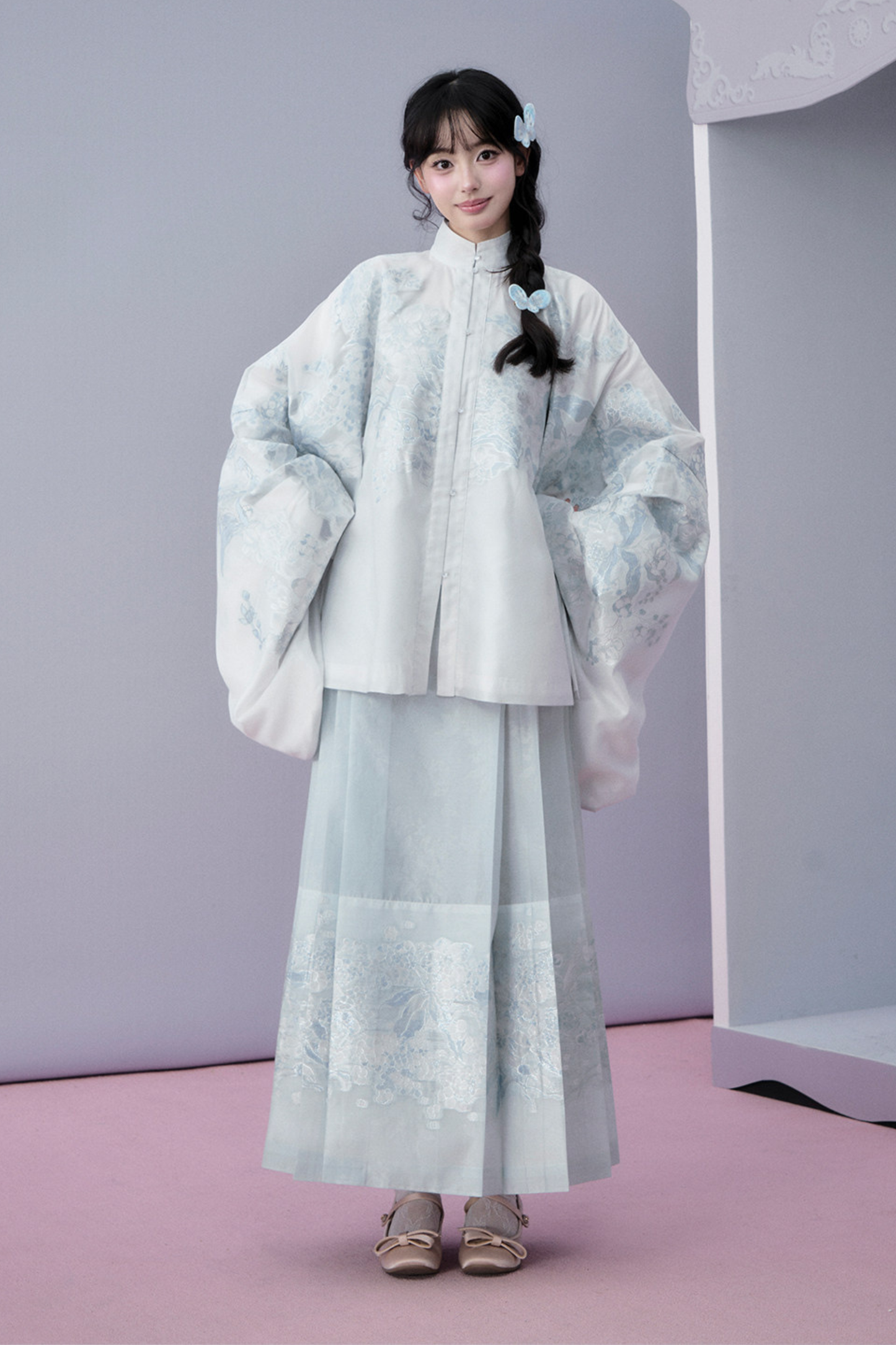 워터 미스트 퓨어 차이나 재킷 + 스커트 + 커버 스커트