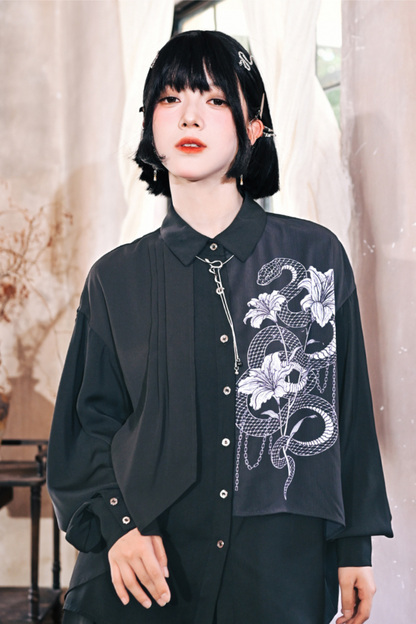 Double Layer Snake China Shirt