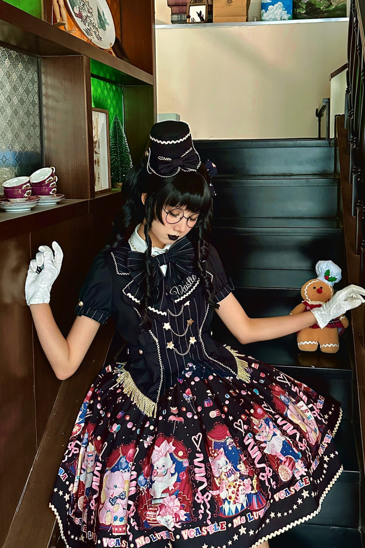 サーカスサスペンダーロリータドレス＋スカート