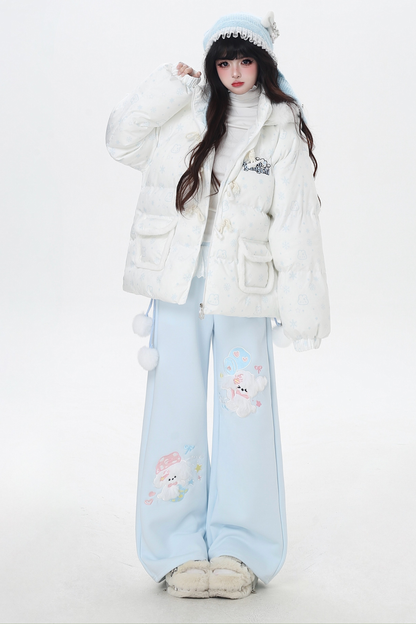 スノーフレークラビットフードジャケット