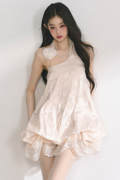 フレンチレースフラワードレス