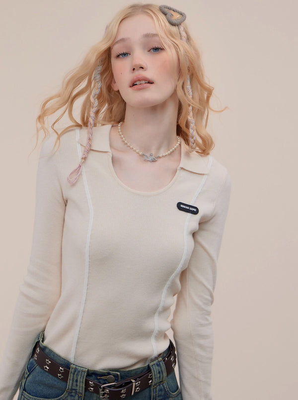 スリムモードラインポロトップス