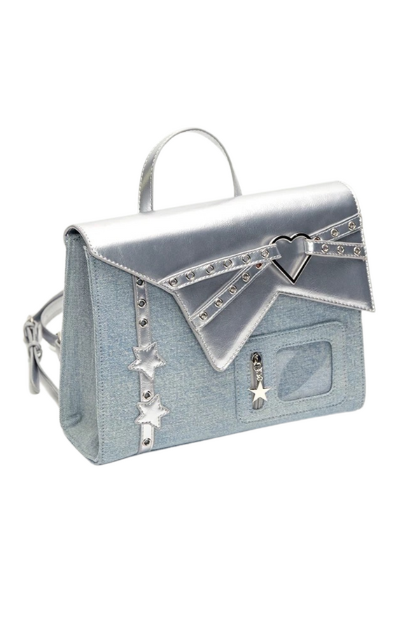 シルバーリベットデニムバック