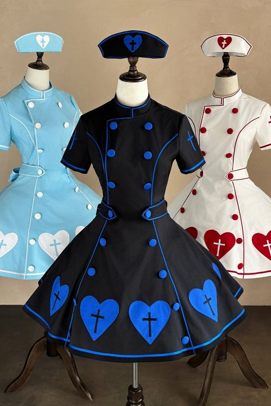 【5月4日予約締切】ハートクロスナースコスプレロリータドレス